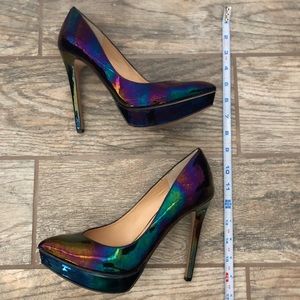 Jessica Simpson Venisse Oil Slick pumps stilettos
